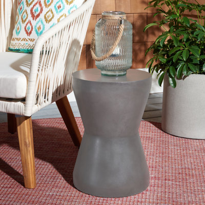 Table d'appoint ronde en béton l 12,2 po Zenni