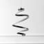 Luminaire suspendu à spirale hélicoïdale abstraite intégrée à 1 lumière en métal 1 lumière Arianda-1667979711