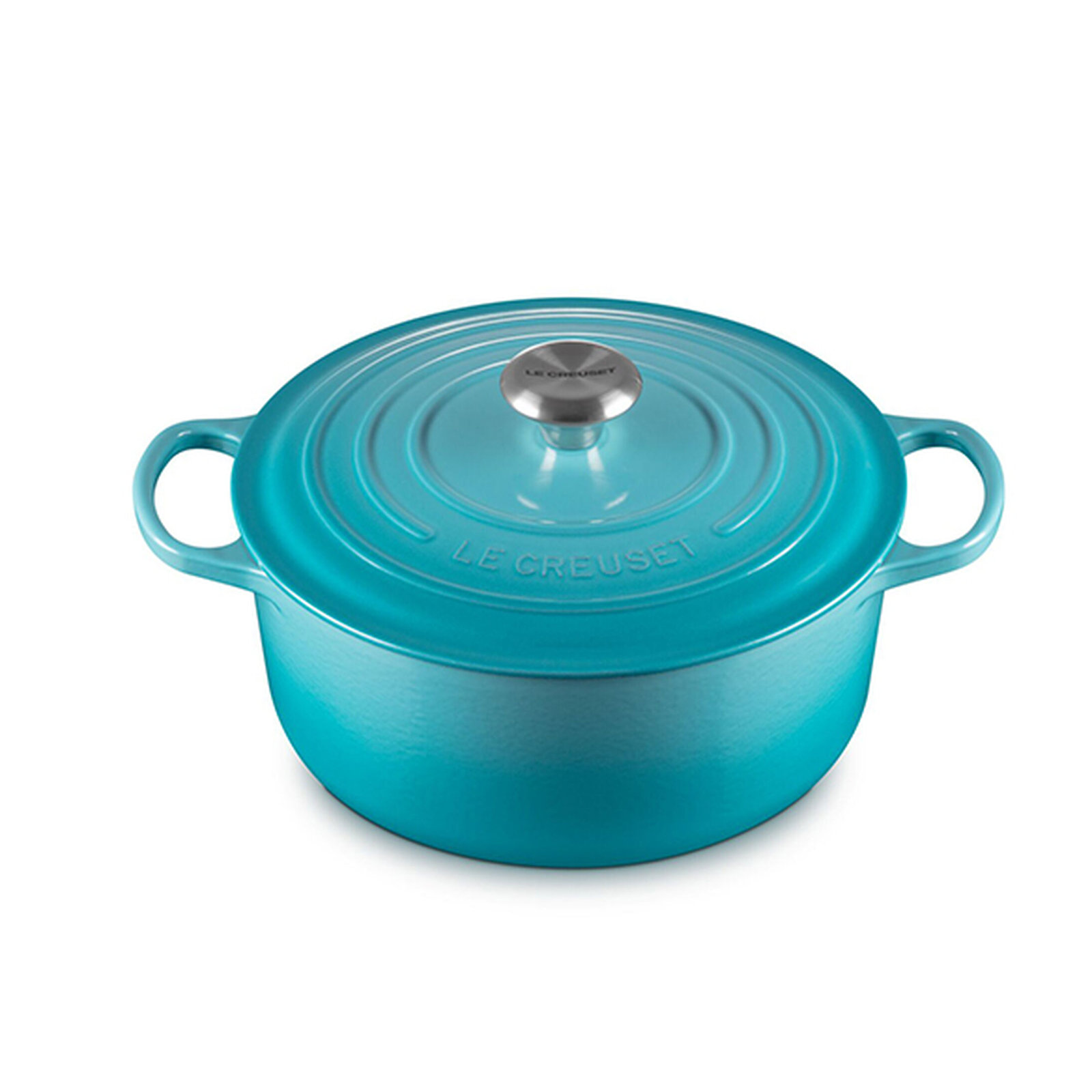 Le Creuset Signature Enameled Cast Iron Round Dutch Oven with Lid, 4.5 quarts, Caribbean