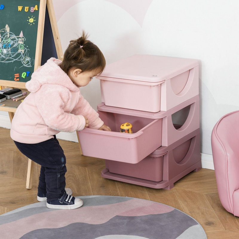 Kids 3 - Drawer Chest, Pink