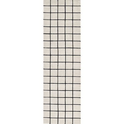 Montara Form Hand Tufted Wool Geometric Ivory Area Rug