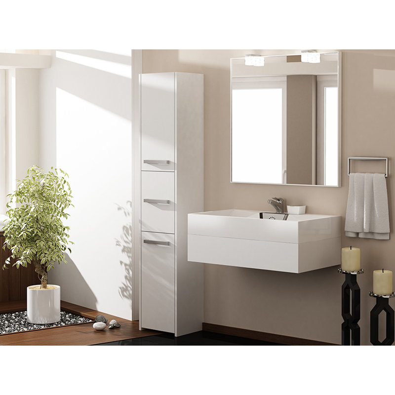Albee Linen Cabinet, Matte White