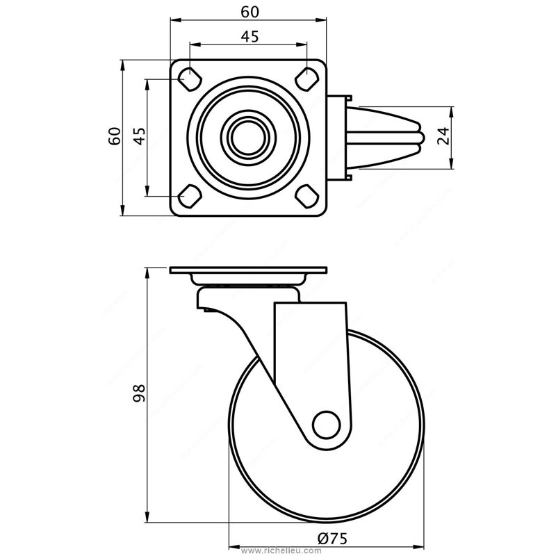 AOV Single Wheel Caster