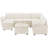 U-Shaped Sectional Storage Sofa With Chaise, Fabric Couch For Living Room-453996453