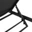 Chaise grise grise avec roulettes et support de filet de chaise longue réglable