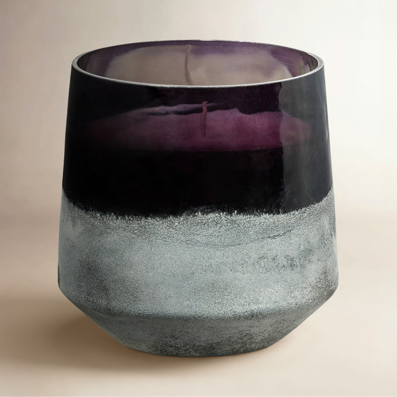 Beautifully Done Baltic Glass Candle, Blackberry Absinthe, Baltic Glass