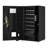 Refrigerated Snack Vending Machine In Black With 48 Slots Featuring Ample 49 Inch Touch Display, Bill Acceptor, Credit Card Reader, Wifi and 4G Connectivity
