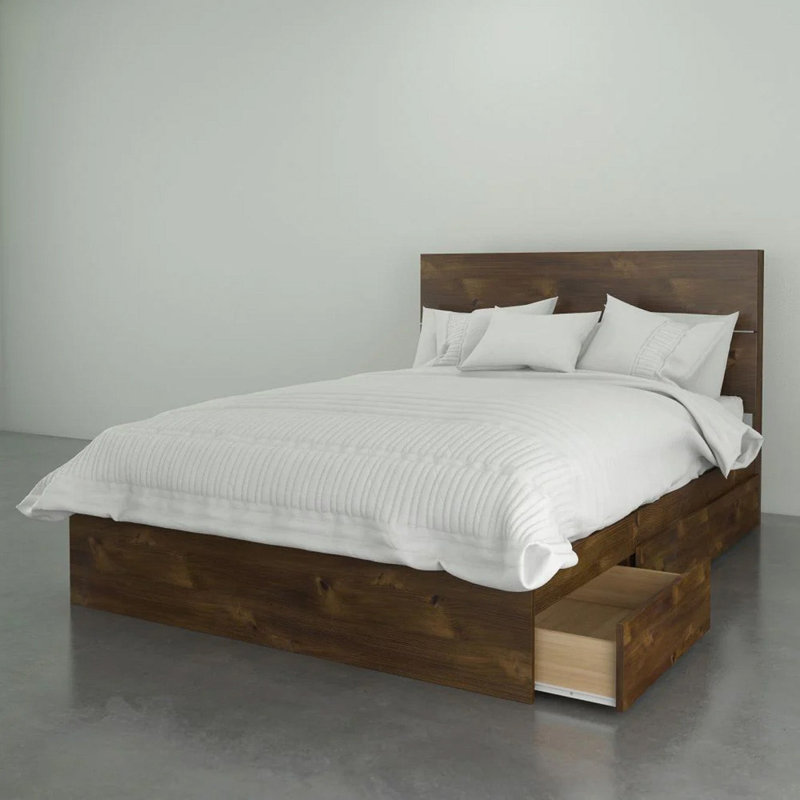 Bourquin Platform Storage Bed, Full / Double, Truffle