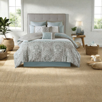 Ensembles de literie élégants, édredon en polyester avec motif damassé matelassé, style chambre à coucher