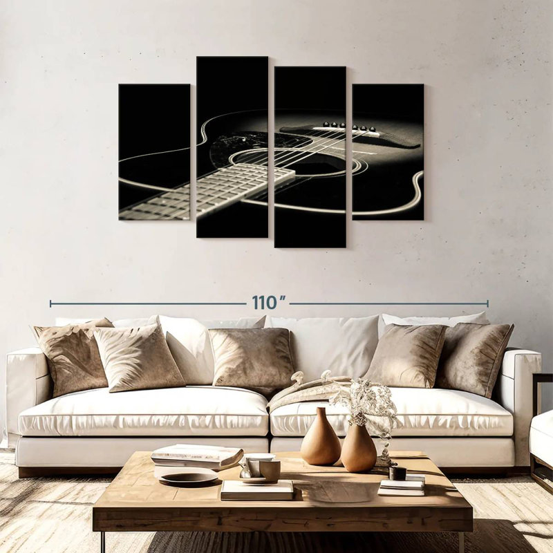 Guitare acoustique élégante Abarca, H 48 po x l 75 po