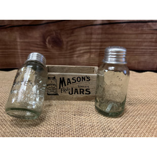 Mason's Jars Wooden Salt & Pepper