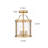 8.75 in. 3-Light Lantern Flush Mount Ceiling Light with Clear Glass Shade, Dimmable-2100162324