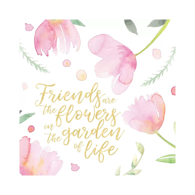 Soft Pink Flowers Friends II by Noonday Design - Wrapped Canvas Gallery-Wrapped Canvas Giclée, 66.04cm H x 66.04cm W