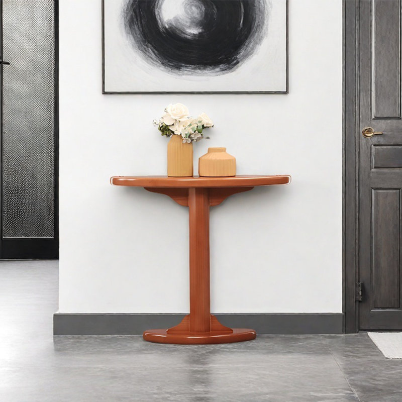 All Solid Wood Narrow Console Table, 31.5" H x 39.37" W x 9.84" D, Natural Wood