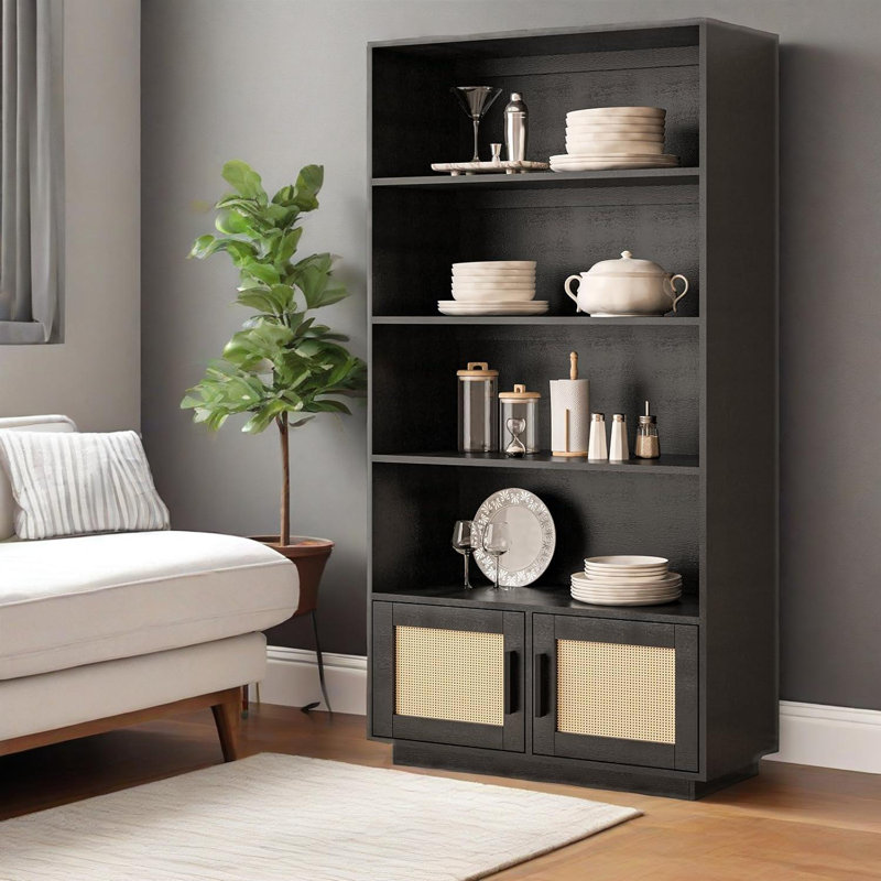 160cm H x 80cm W Bookcase, Black