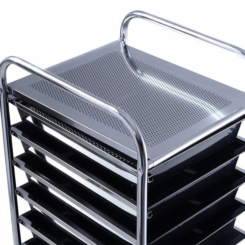 Eidson 10 Drawer Storage Drawer, Black