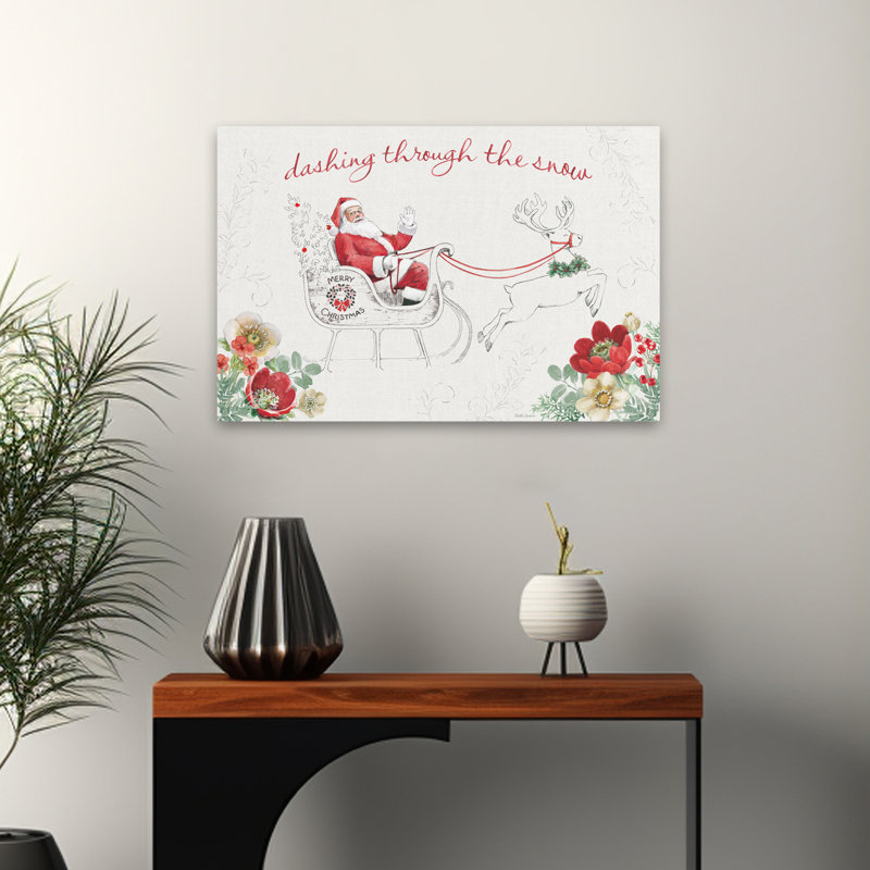 Fêtes des Fêtes I - anémones rouges, art de Noël, H 16 po x l 24 po