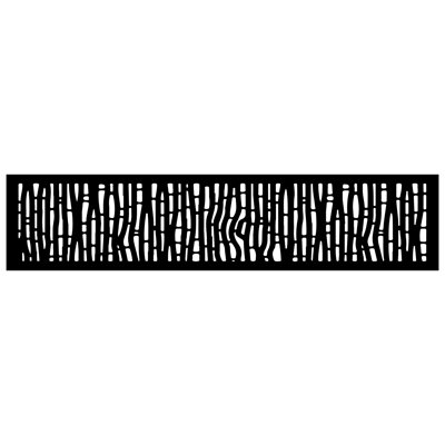 16"x72" Outback Galvanized Steel Wall and Fence Extension Privacy Panel, Black by OUTDECO