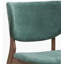 Chaise d'appoint verte et rembourrée (ensemble de 2)