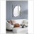 Poppy Mirror With Metal Frame Contemporary Design Wall Decor For Bathroom, Entryway Wall Decor