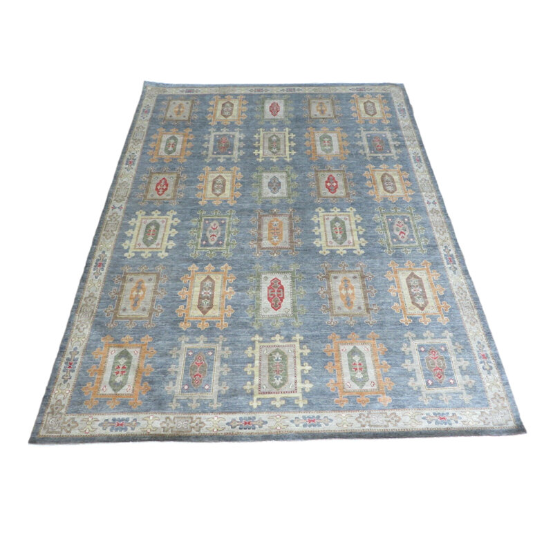 One-of-a-Kind Rectangle 9' X 11'9" Wool Area Rug in Grey