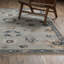 Tapis traditionnel bleu clair / bleu en laine fabriqué à la main Gowen-1152164901
