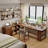 Nut-brown L-Shaped Solid Wood with 1 drawers desk-237677195-237677194