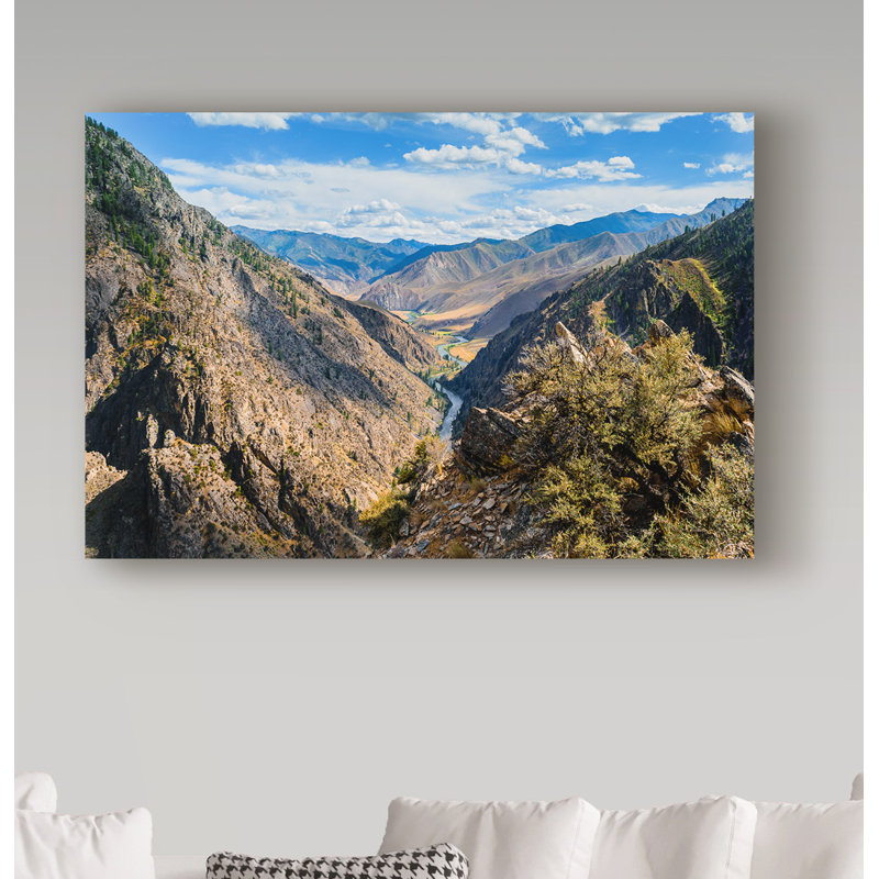 « idaho river valley », reproduction de photo sur toile tendue, H 22 po x l 32 po x P 2 po