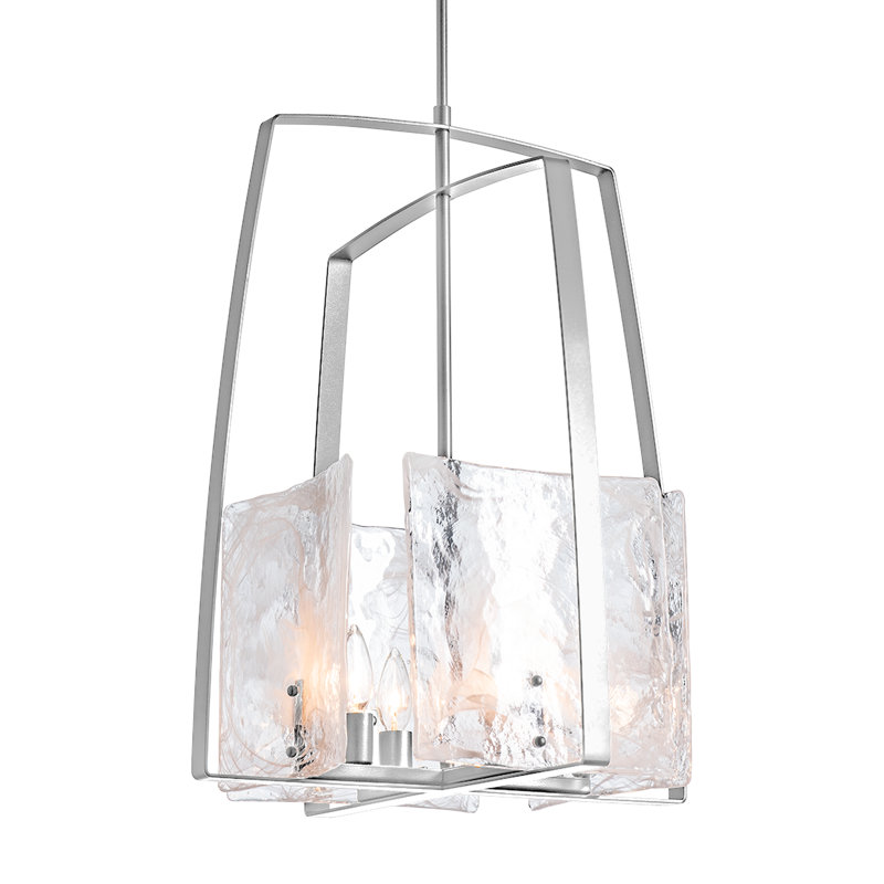 Arc 4 - Light Lantern Rectangle Chandelier, Sterling