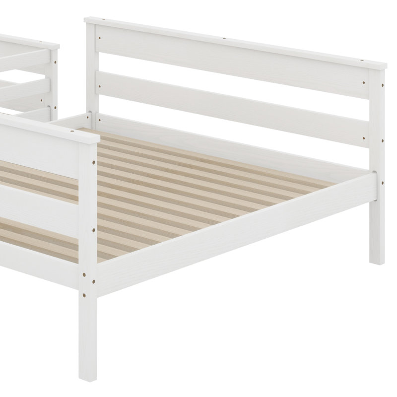 Wood Twin XL Over Queen Bunk Bed With Ladder