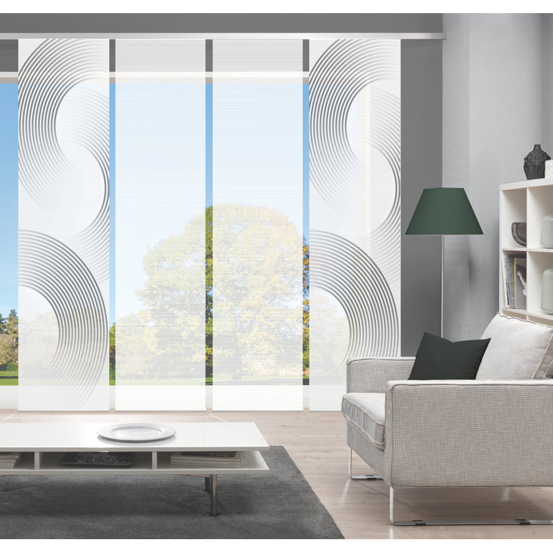 Semi Sheer Sliding Panel, Petrol