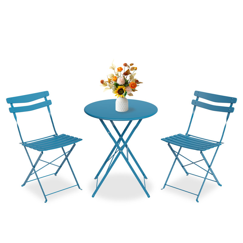 Patio Dining Set Table,, Blue