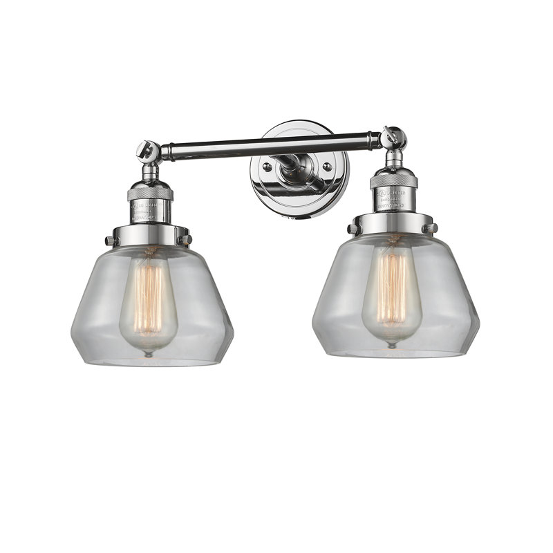 Éclairage pour salle de bain à intensité variable 2 lumières Chill, Ampoule DEL 6 watts Vinage, Transparent, Chrome poli