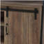 Meuble télé avec porte de grange coulissante en chêne rustique et noir