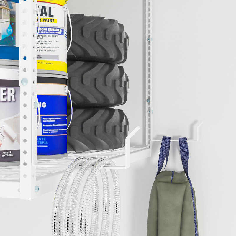 Hauteur en acier - Support réglable au plafond, H 40 po x l 96 po x P 48 po, Blanc