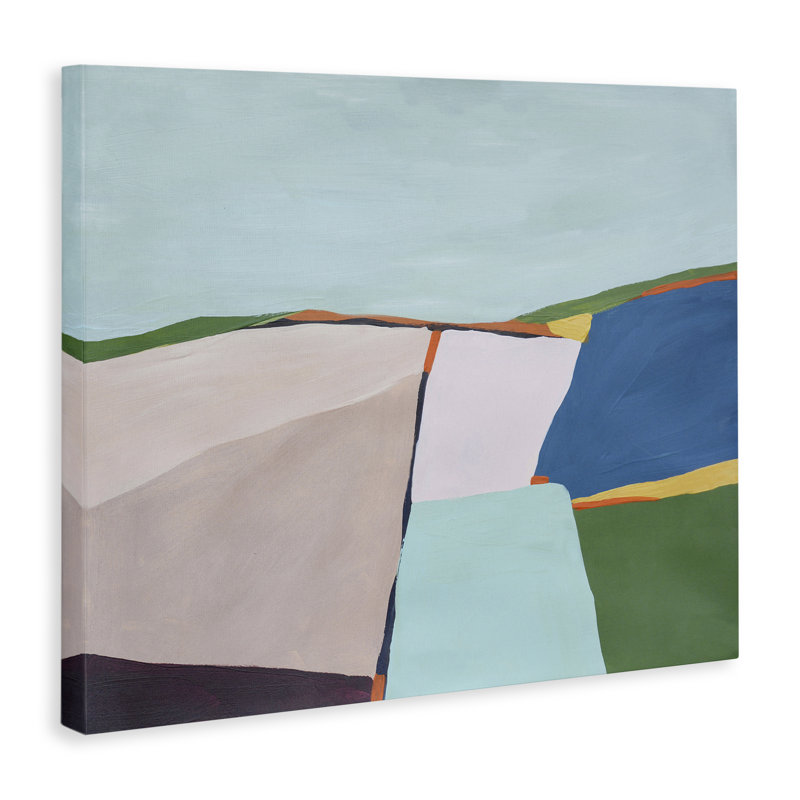 Art abstrait sur toile Composition de la terre abstraite, design par Bronwyn Baker, H 16 po x l 20 po