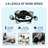 25.8''  Industrial Ceiling Fan With Remote Control ,5 Abs Blades Small Size Ceiling Fan For Living Room, Dining Room, Bedroom, Family Room, Matte Black ,6 Pcs*E26 (Does Not Include Light Bulbs)