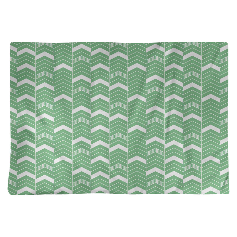 Récapitulatif à chevrons 18" lineed Stephenie, Vert / blanc, Coton