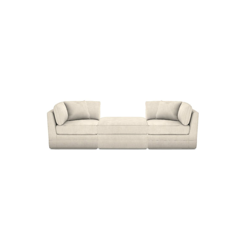 3-Piece Boyden Curved Corner Sectional, Wrenn, Tommy Flax Crypton®