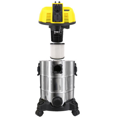Wet And Dry Vacuum Cleaner, Self-Cleaning And Blowing Function 5 In 1 30L Capacity Vacuum Cleaners With Plug Socket,Flexible Tube Crevice Tool Included 1600W