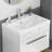 24 Inch Bathroom Vanity Sink Top with 2.6-Inch Thickened Ceramic Basin, Glossy White Finish for Modern and Classic Bathroom Decor, Compact Design Ideal for Small to Medium Spaces