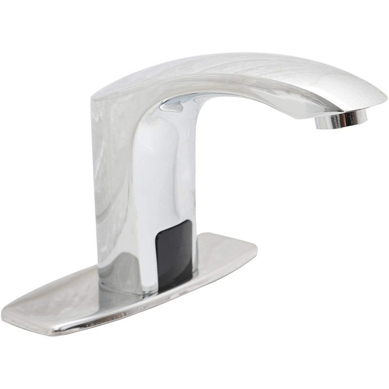 Robinet de salle de bain sans contact Dfi chromé avec boîtier de commande et mélangeur de température, Chrome, Non