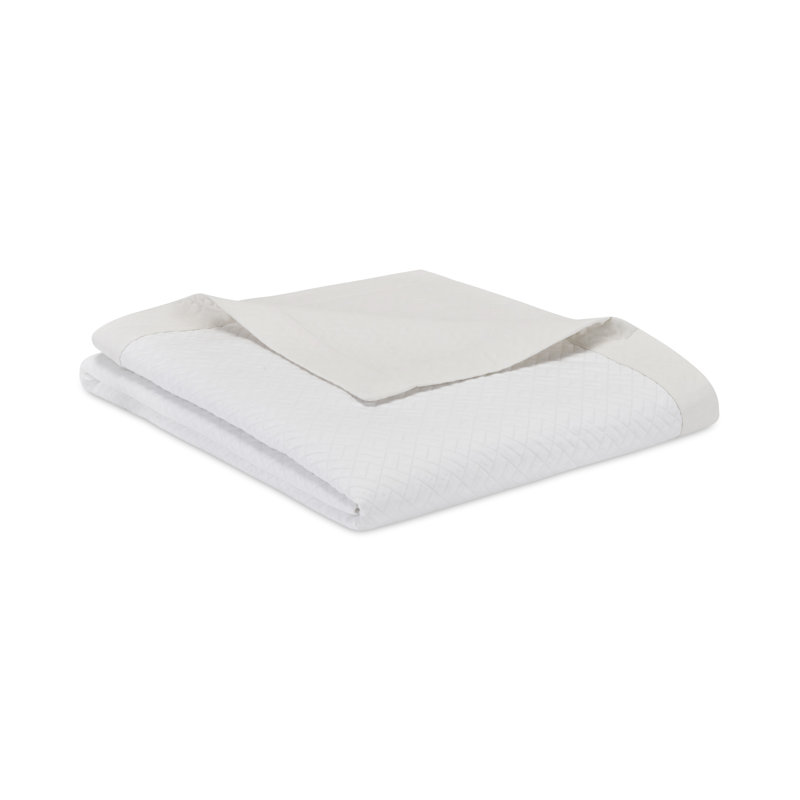 Savannah Modern & Contemporary Coverlet / Bedspread, King Coverlet, White