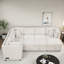 Canapé-lit modulaire en U escamotable avec deux ports USB, deux prises de courant, trois coussins de dossier et une chaise de rangement