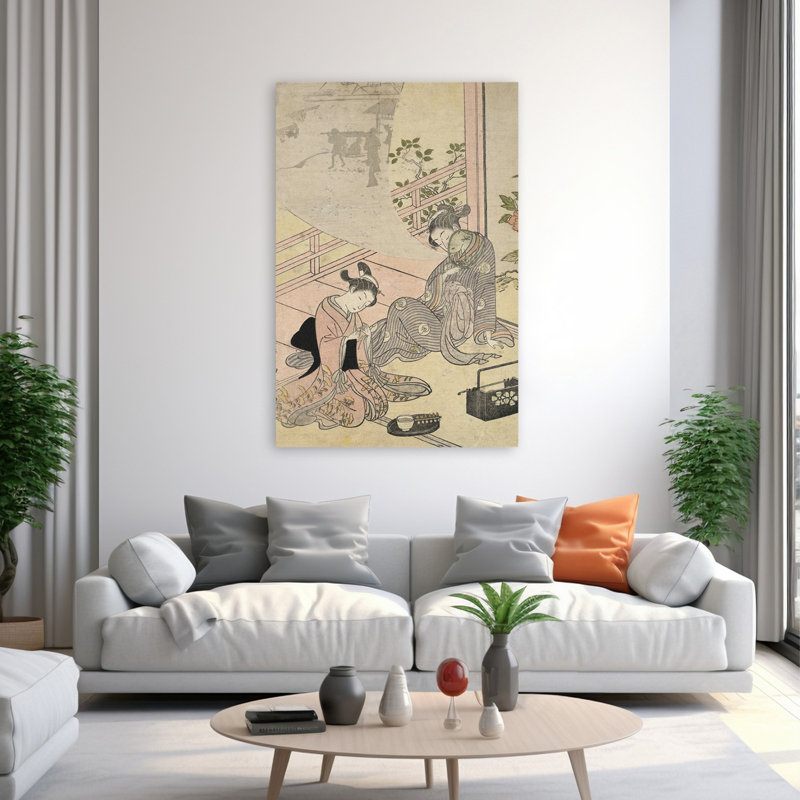 Courtesan Dreaming - musée multicentrique, art figuratif asiatique, Japon, Ukiyo-E, H 60 po x l 40 po