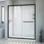 Cabine de douche rectangulaire demi-cadre avec porte-serviettes l 60 po x P 36 po x H 76,75 po Infinity-Z-20961231-20961232-20961235