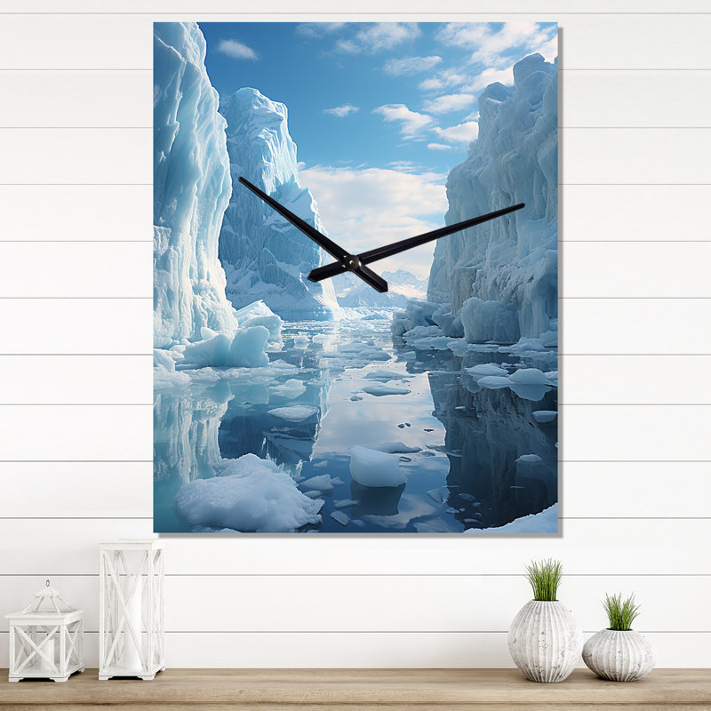 Horloge murale Glacier Icy Serenity Sunset II, Petit