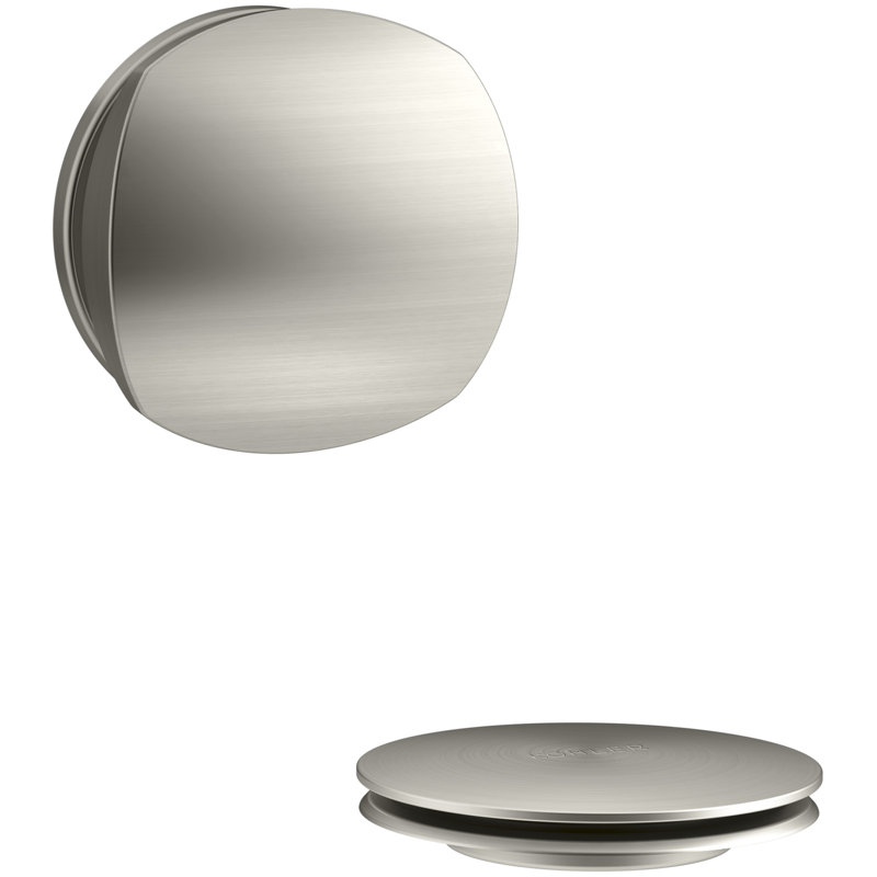 PureFlo Drain Stopper Tub Drain, Vibrant Brushed Nickel