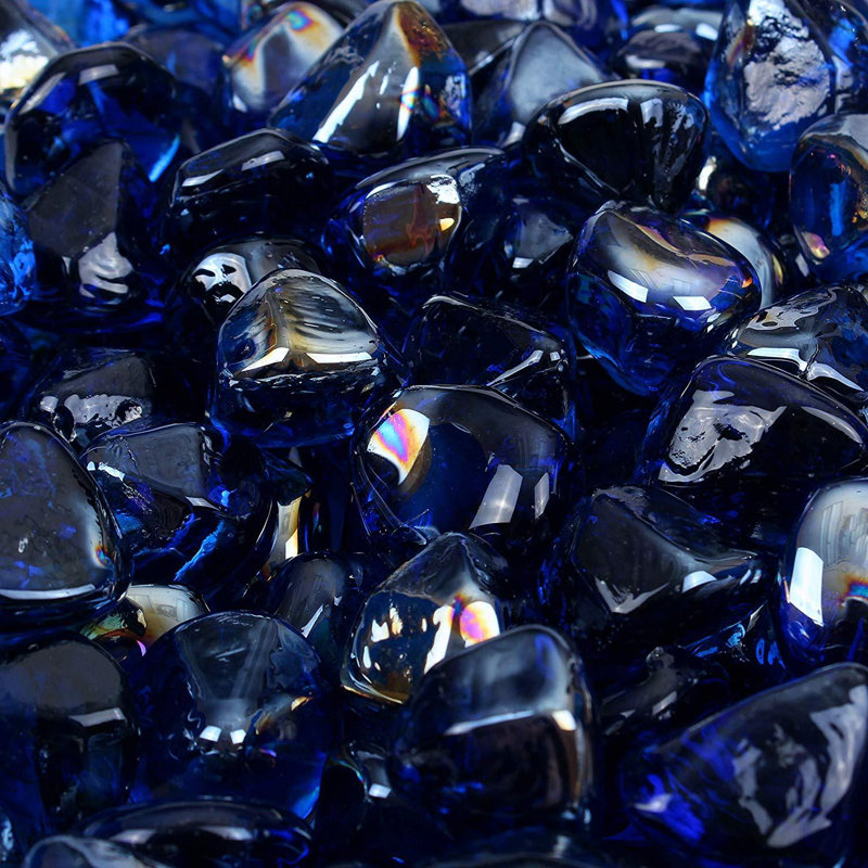 Verre de foyer réfléchissant en forme de diamant de qualité professionnelle, Bleu très foncé, 10 lb