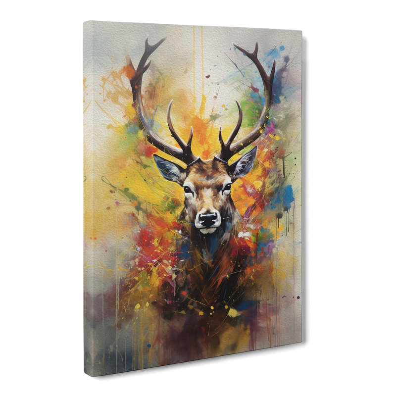 Stag Abstract No.2 - No Frame Print, 60cm H x 40cm W x 3cm D